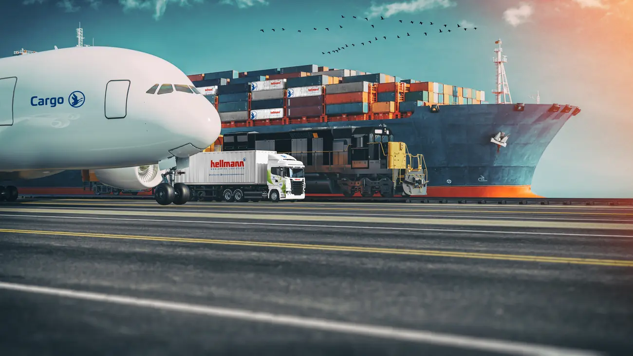 Hellmann Worldwide Logistics – Frachtflugzeug, LKW und Containerschiff als multimodales Logistiknetzwerk